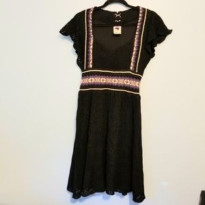 Anthropologie Freelance Black Knit Dress  Med
